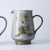 국산 도자기 저그 꽃병 민들레 1000ml, 백일홍1p, 1개