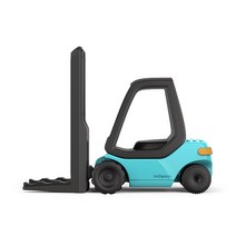 LinDesign 10W 듀얼 코일 자기 흡입식 쾌속충전 무선충전기/지게차 디자인 태블릿 휴대폰 거치대, 블루