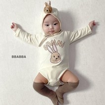 (봄23)빠빠 버니보넷세트 베어 보넷세트[아이보리] S-M 촬영룩 유아슈트