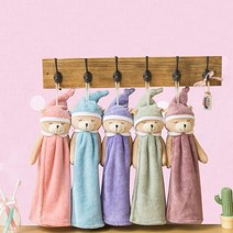 [1+1 무료배송]곰돌이 인형 핸드타올 주방 욕실 수건, 곰돌이 인형 핸드타올/핑크, 곰돌이 인형 핸드타올/스카이