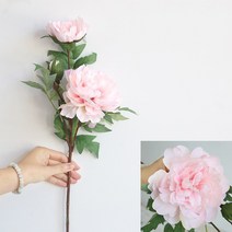 오브제 화병 단일 모란 장미 시뮬레이션 가정 결혼식 장소 레이아웃 휴대용 가이드 공장 벽 액세서리, 1pc, 05 milk pink