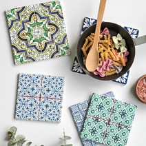 다이소 냄비받침 16종, 냄비받침 세빌라블루 16x16 A