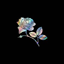 자동차포인트 00382 가시 장미 튜닝스티커, L, 홀로그램, 1개