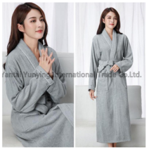 수건 소재 목욕 가운 남성 여성 커플 잠옷 잠옷 호텔 100 면 흡수제 띠가있는 빠르게 건조 목욕 가운, XL, 다크 블루