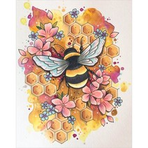 올레보 액자 캔버스형보석십자수 Diy세트 라운드 비즈 핫 제품 40 x 50 cm, 1세트, G1019.올레보 만화벌 30*40CM
