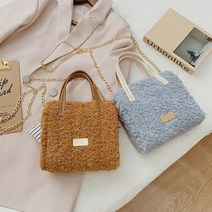 양털 토트백 diy 네트공예 코바늘 가방 뜨기 망스티치, 5양털토트백-블랙