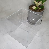 블루홈 클리어 아크릴 응모함 투명 펄투명 아크릴박스 추첨함 식권함 모금함, 응모함 (펄투명)-250mm