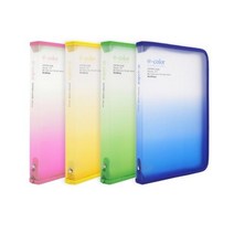 A4 PP 칼라 지퍼 화일 케이스 청색, 단품