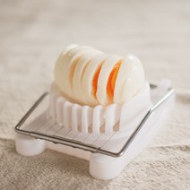 삶은 계란 썰기 달걀 슬라이서 에그 커터기 절단기, 화이트, 1개