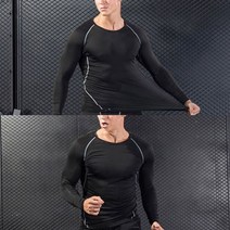 [윤스토어W] 긴팔이너웨어 트레이닝복 쫄쫄이 쫄티 헬스복 121121EA 헬스웨어 이너 트레이닝상의 스포츠웨어