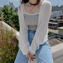 바잉몰 여성 폴링럽 뱀부 타이 볼레로 가디건 -4color