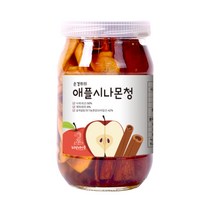 허밍테이블 애플시나몬청 (유기농원당 수제청)청송사과, 500g, 1개+선물상자