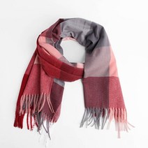 체크 패브릭 머플러 믹스레드 스카프 베이직 남녀공용 후드티 목도리예쁘게매는법 캐주얼