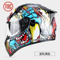 torc 아라이램5 RX7X 레트로버 오픈페이스 AGV 덱스톤500TX SOL 할리 비틀 SST헬멧 라이딩 오토바이용품매장, 링펑 / 블랙