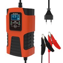 지능형 펄스 배터리 충전기 LCD 디스플레이 스마트 납산 젤 AGM용 오토바이 6V 12V 2A, 01 EU