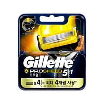 질레트 프로쉴드 옐로우 면도날 리필 4입, 상세페이지 참조, 상세페이지 참조