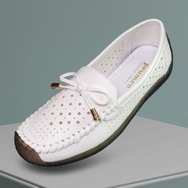 마마슈 A40L보엔 여성 여름 펀칭 단화 로퍼 리본 말랑바닥 논슬립 엄마 할머니