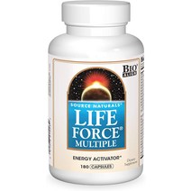 Source Naturals Life Force 멀티 데일리 멀티비타민 고효능 필수 비타민 미네랄 항산화 물질 및 영양소, 한개옵션1, 03 180 Count (Pack of 1)