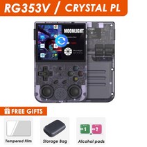 오락기 레트로 옛날오락기 가정용 오락실 게임기 ANBERNIC 휴대용 게임 플레이어 내장 시뮬레이터 20 개 유선 핸들 안드로이드 리눅스 OS RG353VS RG353V 35 인치, RG353VCrystal PL+16GNo Games