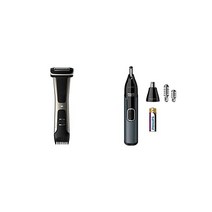Philips Norelco 전기 면도기 케어 남성 쉐이빙 뷰티 손질 149401, Handle + Nosetrimmer 3000