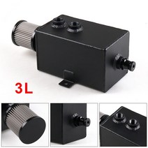 레이싱 알루미늄 3L 범용 오일 캐치 캔 탱크 브리더 드레인 탭 3LT 배플, 한개옵션0