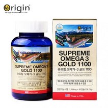 혈류관리 오리진 슈프림 오메가3 골드 1100 90캡슐, 1208mg