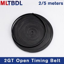 GT2-6mm 오픈 타이밍 벨트 폭 6mm 10mm 고무 소재 피치 2mm 블랙 2GT 동기 3D 프린터 부품 교체용, 10mm+10 Meters+1 개