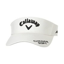 117964 Callaway C22990205 여성용 클래식 선바이저(투어 모델 사이즈 조절 가능) 골프 모자, 무료 크기, 1030 화이트/블랙