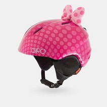 Giro Launch Plus 유아용 스키 헬멧 - 남아 및 여아용 스노보드 헬멧 - 블랙/그레이 타이거 샤크 - XS (48.5-52cm), Pink Bow Polka Dots