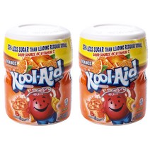 쿨에이드 드링크 믹스 오렌지 글루텐 프리 무카페인, 538g, 2개
