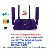 와이파이 증폭기 공유기 인터넷 SIM 카드 슬롯이 있는 USB 4G 라우터 PC 전화용 핫스팟 RJ45 LAN 포트 영어 프랑스어 스페인어 B818 IMEI 코드 모뎀 변경 가능, [02] Europe Version, [01] EU 플매트 카펫 러그