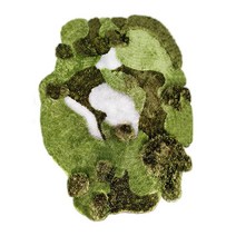 극세사매트 3D매트 이끼 목욕 러그 미끄럼방지 부드러운 흡수성 극세사 잔디 매트, 초록