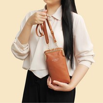 사각 미니 파우치 지갑 분리형 크러치백 여자레더가방