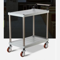 식당 업소용 플라스틱 2단 3단 서빙카트 배식카 식당운반카 웨건 한식당 병원, 1개, 2단 대 와인바퀴