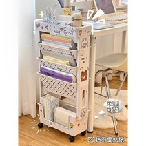 이동식카트 카트 선반 주방카트 서빙카트 드레싱카 업소용 트롤리, 핑크 무료 스티커 5 층