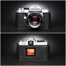 펜탁스 Pentax K2 LX MX SUPER A 카메라 소가죽 속사케이스, K2 베이스[블랙]