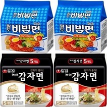 팔도 비빔면멀티(5입)1팩 + 농심 감자면멀티(5입)1팩 봉지라면, 10개