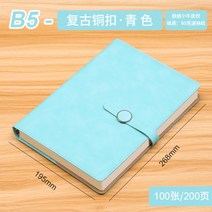 2023다이어리 가계부 6공 회사다이어리제작 가죽다이어리 위클리 비밀일기장, B5시안/빈티지 브론즈 버튼/200페이지