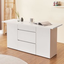 치즈 높이 850 아일랜드식탁 홈바 테이블 식탁 조리대 카운터테이블 책상, 치즈 수납 홈바 테이블, 화이트