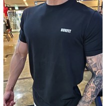 런핏 남자 머슬핏 반팔 심플로고 어깨넓어보이는 짐웨어 27