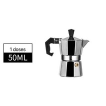 휴대용 에스프레소 커피머신 이탈리아 유형 메이커 알루미늄 모카 여과기 포트 샷, 01 1cup 50ml