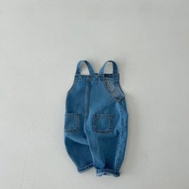 LA주머니청멜빵 - 남아청바지 여아청바지 아기청멜빵 봄아기룩 등하원봄코디 신학기코디 청멜빵바지