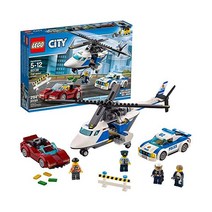 레고 LEGO 시티 경찰 고속 추격전 60138 경찰차 헬리콥터 도주 스포츠카가 포함된 (294개)
