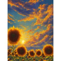 노을해바라기 우드 직소퍼즐 해가 진 바다 달빛 황금재물 금전운 가져다주는 풍경화 조각퍼즐 어르신 수월하시는 효도선물 그림퍼즐 집콕취미 스트레스 해소 최신상, 노을해바라기 퍼즐도안09, 1000피스