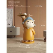 고양이 인테리어 소품 오브제 현관 테이블 캐릭터 거실 사이드 테이블, 플로어 트레이(69.9cm)