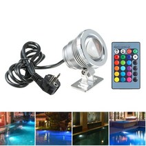 워터 수중 펌프 농업용 전기 양수기 20w rgb led 수중 빛 방수 ip65 분수, 검은색, 우리 플러그