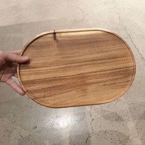 원목 타원형 우드 트레이 M