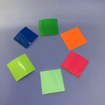 [형광PU 전사지] 소분판매 (25cm 정사각) - 열전사지 열전사필름 실루엣, 6. 형광주황