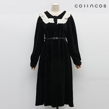 코인코즈 레이스 프릴 벨티드 골덴 원피스 (IY1WOA110)