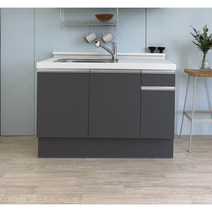 지안데코 인조대리석싱크대 PET하이그로시&무광도어 E0등급자재 (개수대600~1200), 하이그로시화이트, 개수대1200서랍(우점보볼)